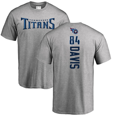 Tennessee Titans Men Ash Corey Davis Backer NFL Football #84 T Shirt